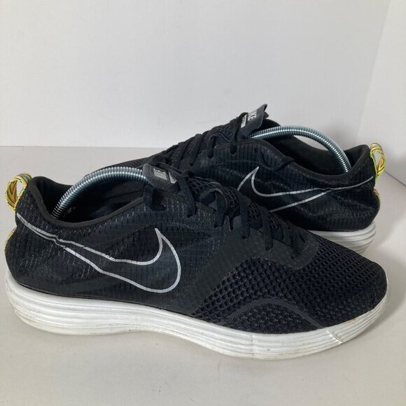 Mens Nike LunarMTRL Running Sneakers Black White 12 522345-001 10/12/11 Mesh Upp